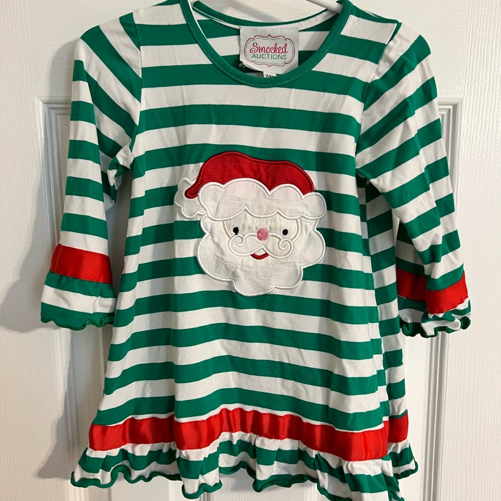 Smocked auctions Santa dress